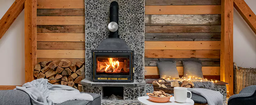 Thelin Hearth Products Direct Vent Gas Stove Fireplace Inspection in Naples, Florida